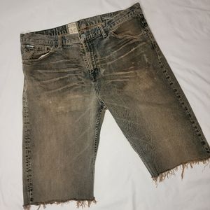 Mens Volcom Cut Off Denim Shorts